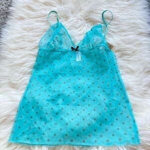 Teal Polka Dot cami